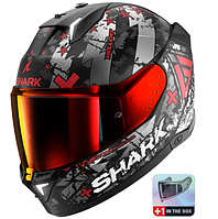 Мотошолом SHARK SKWAL i3 HELLCAT Matt Black Grey Red M