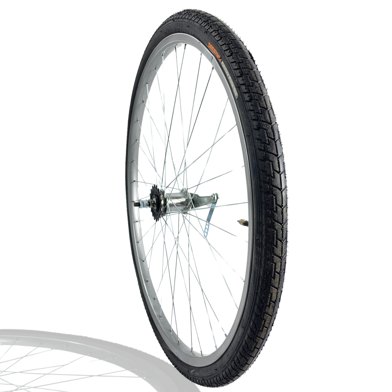 Заднє велосипедне колесо 24" в зборі: гальмівна втулка Master, посилена спиця 3 мм, покришка/камера 1.75 Destone