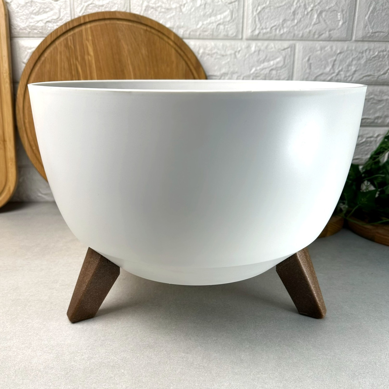 Білий квітковий горщик на ніжках Міса Рома 12.4л Lamela