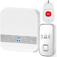 2в1 беспроводной дверной звонок с кнопкой вызова SOS Digital Lion WDB-09, до 150м