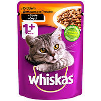 Вологий корм Whiskas для котів, домашня птиця у соусі, 85 г