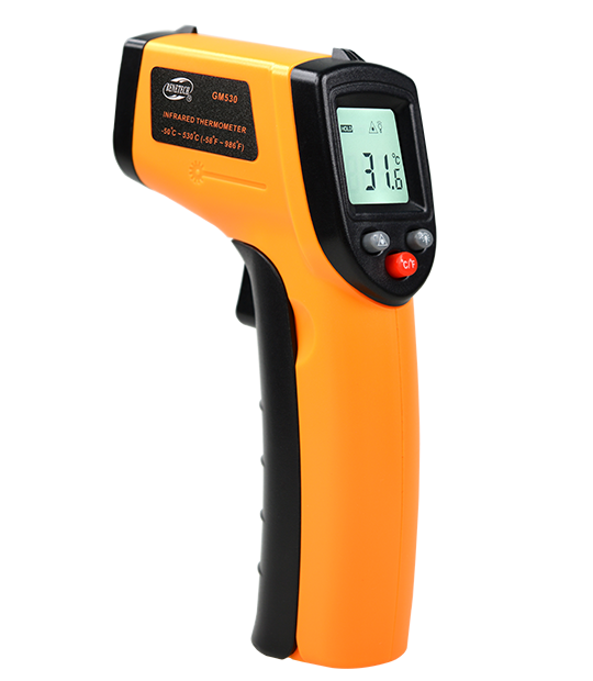 Безконтактний інфрачервоний термометр (пірометр) -50-530°C BENETECH GM530, фото 1