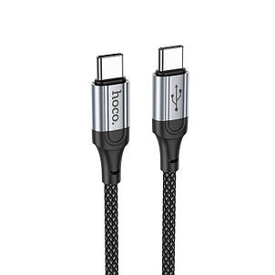 Кабель Hoco X102 Fresh 60W charging data cable Type-C to Type-C Black, фото 1