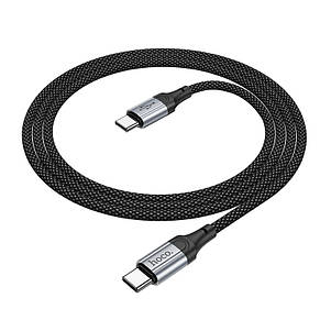 Кабель Hoco X102 Fresh 60W charging data cable Type-C to Type-C Black, фото 4
