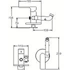 Змішувач для гігієнічного душу вбудований HB Alex 002 Inner, фото 9