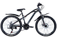 Велосипед ST 24" Formula DAKAR AM DD рама- " с крылом Pl 2024 (радужный серебристый), 135-150 см