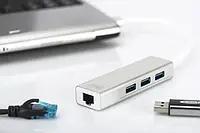 Концентратор DIGITUS DA-70255 USB-C - USB 3.0 3 Port Hub + Gigabit Ethernet