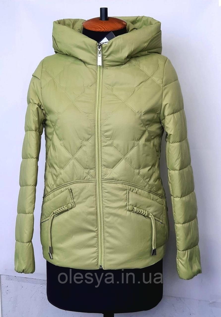 Весняна модна жіноча стьобана куртка 333 Mangelo розміри 42 44 48, фото 1