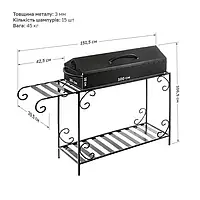 Мангал-барбекю з дровницею на 15 шампурів 3мм (З ЖАРОМІЦНИМ ПОКРИТТЯМ) MB15-3D, фото 9