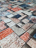 Самоклеюча декоративна 3D панель стінова, Цегла кольорова, розмір 700х770х5мм, фото 2
