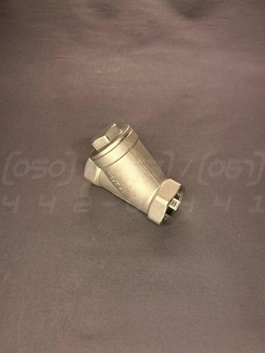 Фільтр сітчастий муфтовий DN25 (1") нержавіючий, сталь AISI304, PN40 (800 PSI), Y-подібний, різьба BSPP