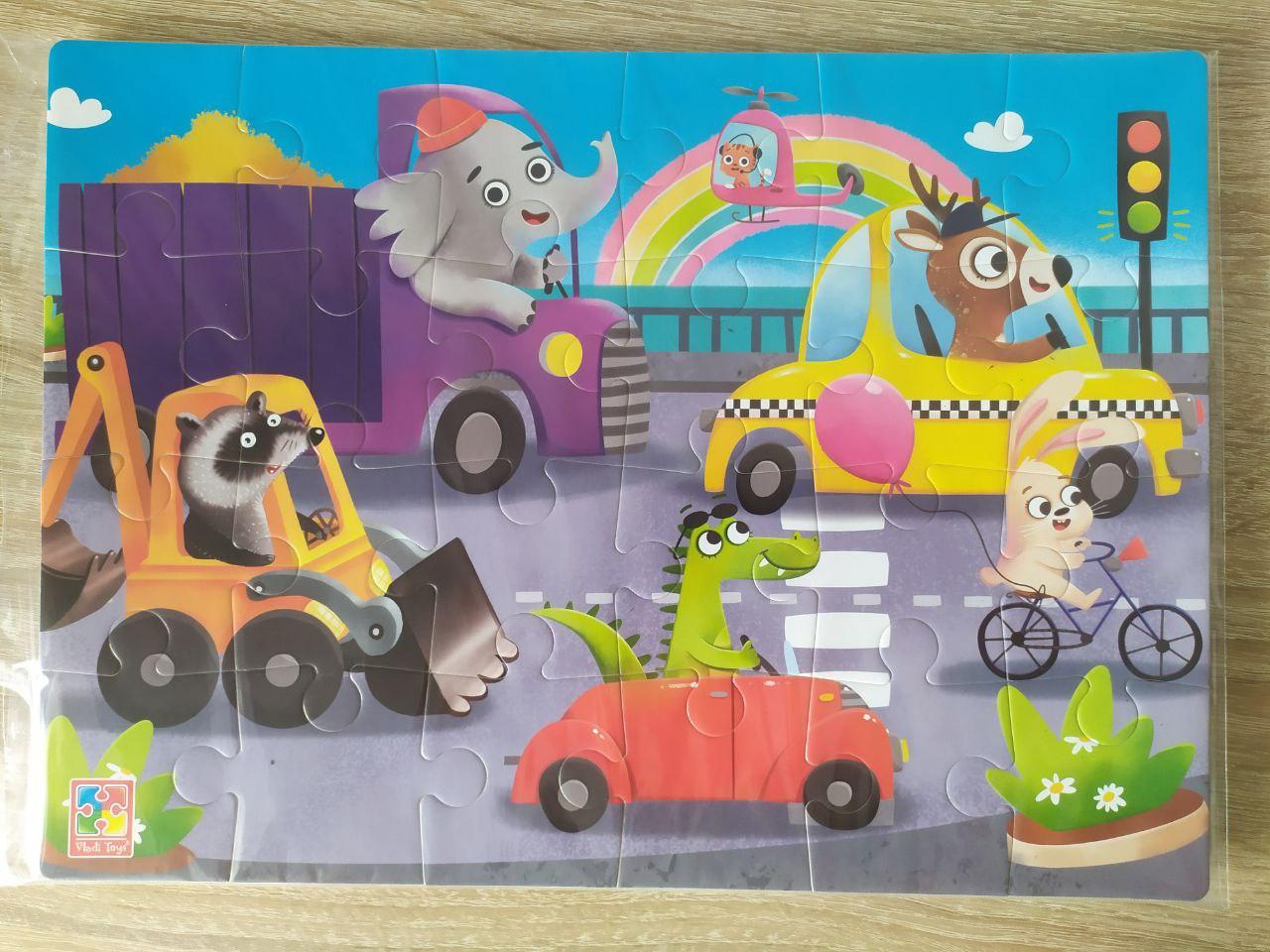 Гра розвиваюча Vladi Toys м'які пазли А4 Малюк зможе Транспорт (Укр) (VT1102-32)