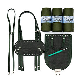 Подарунковий набір рюкзака АМОРЕ, колір Хвоя рептилія