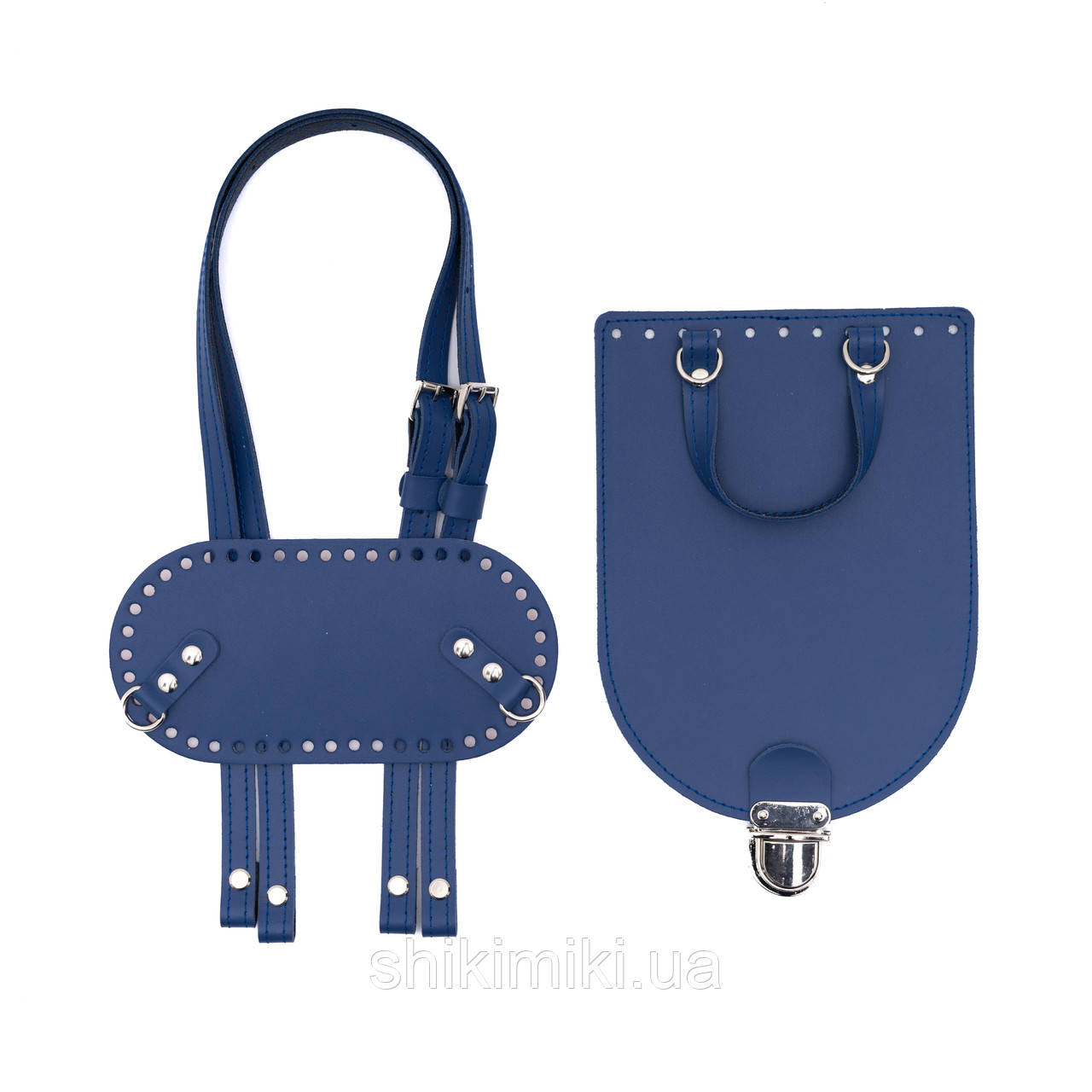 Рюкзачный комплект Amore S з натуральної шкіри, колір Джинсовий, фото 1