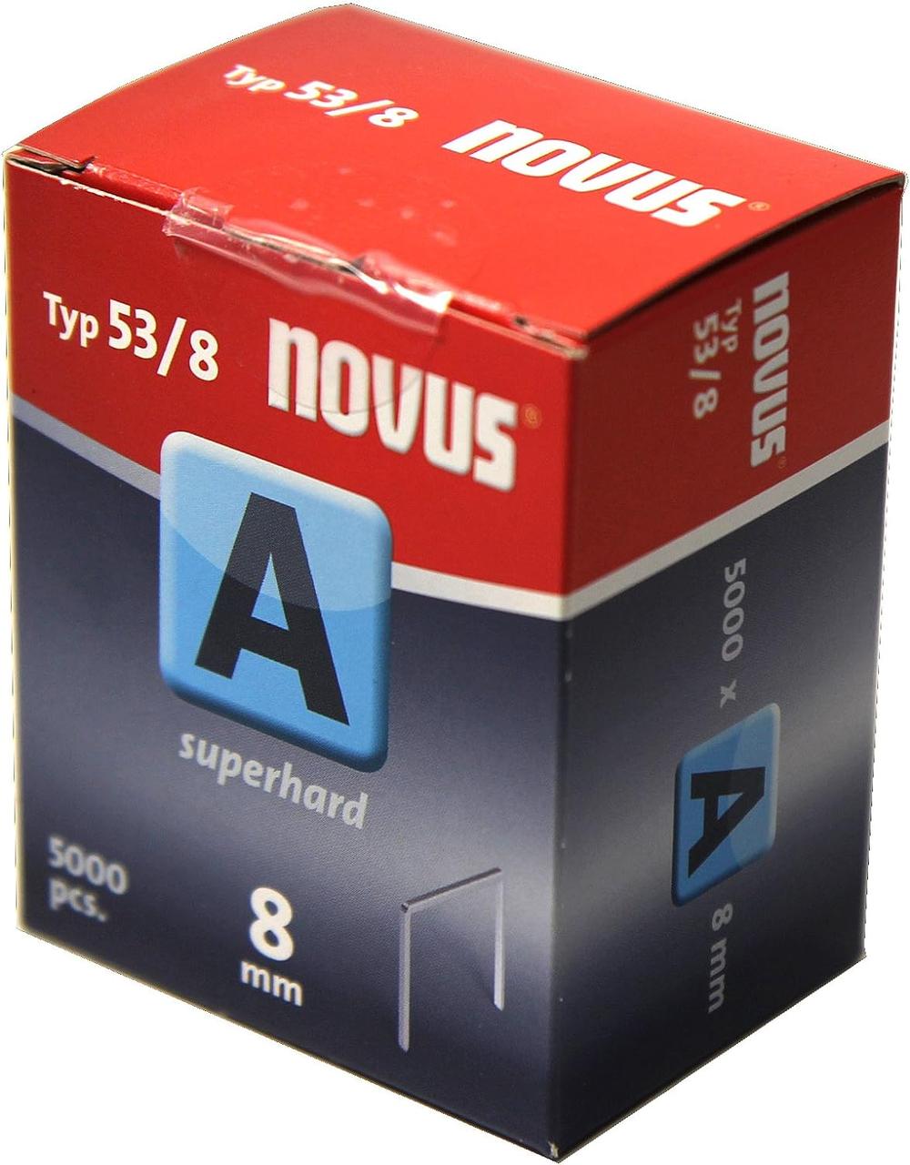 Скоби тонкі супертверді NOVUS A53/8мм 5000шт, фото 1
