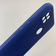 Чохол для Xiaomi Redmi 9C силікон кейс з мікрофіброю чохол на телефон сяомі редмі 9с темно-синій o3c, фото 4