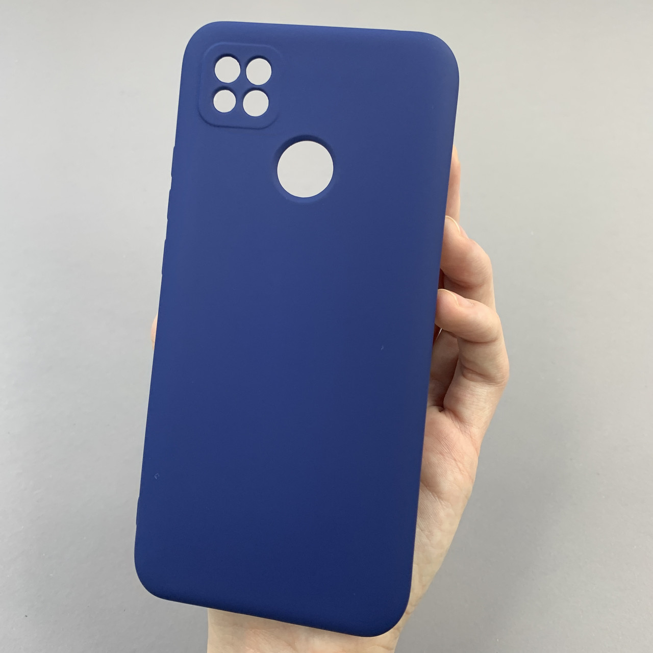 Чохол для Xiaomi Redmi 9C силікон кейс з мікрофіброю чохол на телефон сяомі редмі 9с темно-синій o3c