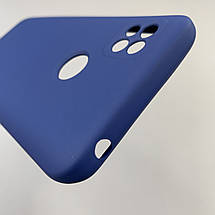 Чохол для Xiaomi Redmi 9C силікон кейс з мікрофіброю чохол на телефон сяомі редмі 9с темно-синій o3c, фото 6