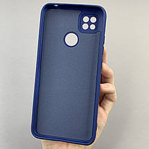 Чохол для Xiaomi Redmi 9C силікон кейс з мікрофіброю чохол на телефон сяомі редмі 9с темно-синій o3c, фото 3