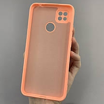 Чохол для Xiaomi Redmi 9C силікон кейс з мікрофіброю чохол на телефон сяомі редмі 9с персиковий o3c, фото 3
