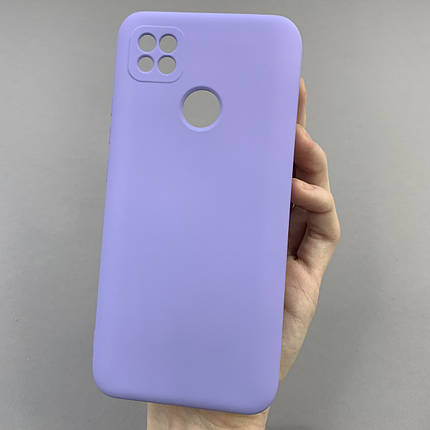 Чохол для Xiaomi Redmi 9C силікон кейс з мікрофіброю чохол на телефон сяомі редмі 9с бузковий o3c, фото 1