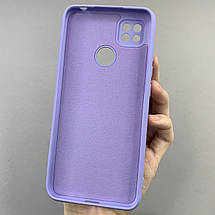 Чохол для Xiaomi Redmi 9C силікон кейс з мікрофіброю чохол на телефон сяомі редмі 9с бузковий o3c, фото 3