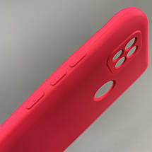 Чохол для Xiaomi Redmi 9C силікон кейс з мікрофіброю чохол на телефон сяомі редмі 9с малиновий o3c, фото 4