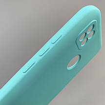 Чохол для Xiaomi Redmi 9C силікон кейс з мікрофіброю чохол на телефон сяомі редмі 9с бірюзовий o3c, фото 4