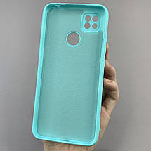 Чохол для Xiaomi Redmi 9C силікон кейс з мікрофіброю чохол на телефон сяомі редмі 9с бірюзовий o3c, фото 3