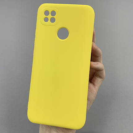 Чохол для Xiaomi Redmi 9C силікон кейс з мікрофіброю чохол на телефон сяомі редмі 9с жовтий o3c, фото 1