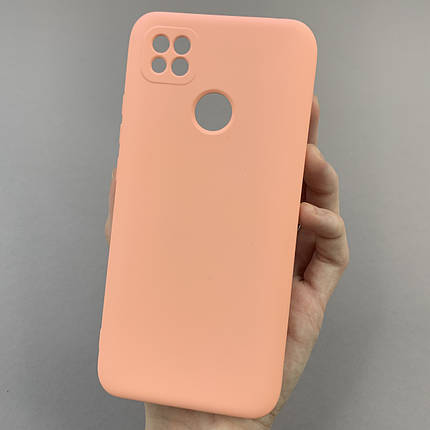 Чохол для Xiaomi Redmi 9C силікон кейс з мікрофіброю чохол на телефон сяомі редмі 9с рожевий o3c, фото 1