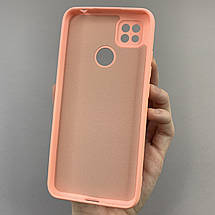 Чохол для Xiaomi Redmi 9C силікон кейс з мікрофіброю чохол на телефон сяомі редмі 9с рожевий o3c, фото 3