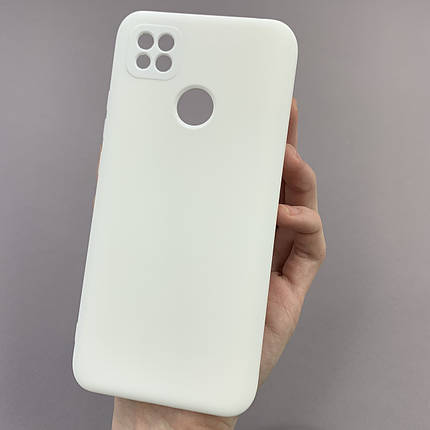Чохол для Xiaomi Redmi 9C силікон кейс з мікрофіброю чохол на телефон сяомі редмі 9с білий o3c, фото 1