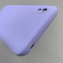 Чохол для Xiaomi Redmi 9A силікон кейс з мікрофіброю чохол на телефон сяомі редмі 9а бузковий o3c, фото 6