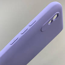 Чохол для Xiaomi Redmi 9A силікон кейс з мікрофіброю чохол на телефон сяомі редмі 9а бузковий o3c, фото 4