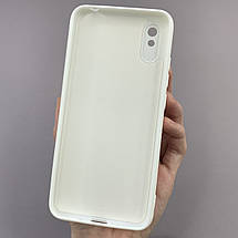 Чохол для Xiaomi Redmi 9A силікон кейс з мікрофіброю чохол на телефон сяомі редмі 9а білий o3c, фото 3