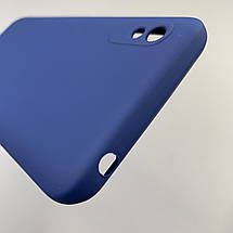 Чохол для Xiaomi Redmi 9A силікон кейс з мікрофіброю чохол на телефон сяомі редмі 9а темно-синій o3c, фото 6