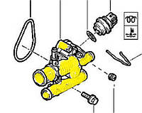 8200074346 Nissan, Opel, Renault Корпус термостатату з нержавіючої сталі