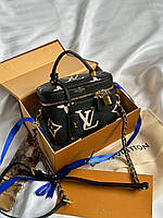 Стильная женская сумка Louis Vuitton Vanity PM Bag Monogram Empreinte Leather Noir 18 х 13.5 x 10 см