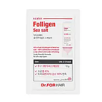 Пілінг для шкіри голови з частинками солі з мертвого моря Dr.FORHAIR Sea Salt Scaler 12 мл