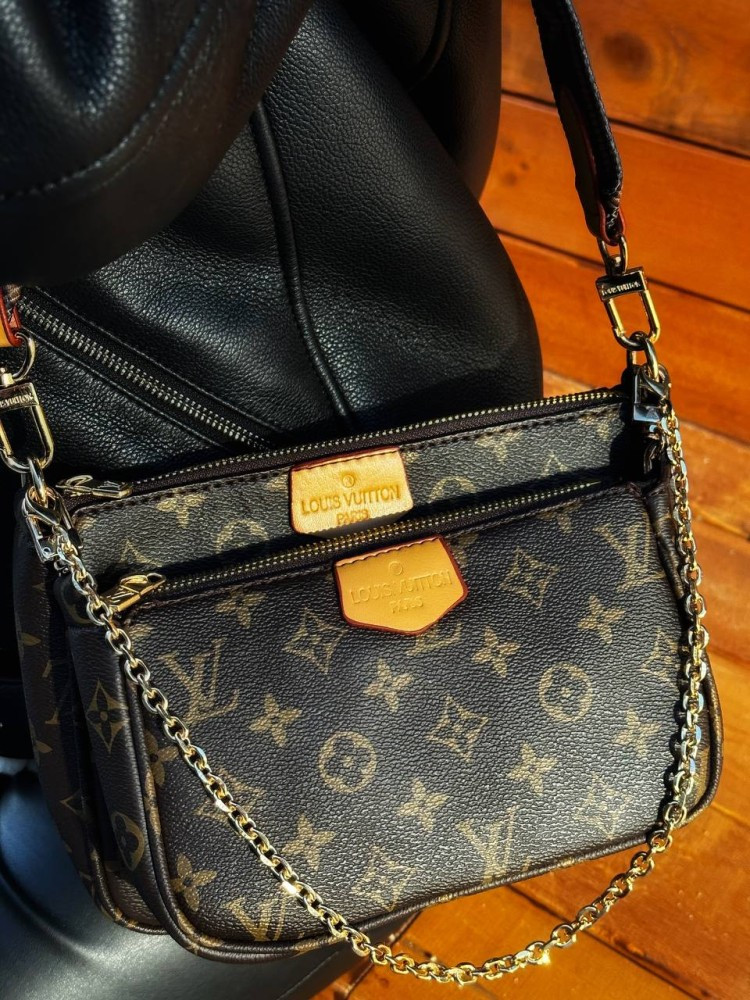 Жіноча сумка Louis Vuitton multi pochette brown  LUX