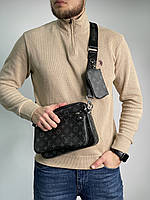 Мужская сумка через плечо из кожи Louis Vuitton Trio Messenger