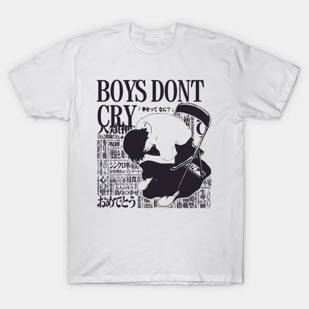 Футболка Neon Genesis Evangelion Shinji Ikari Boys Dont Cry, Neon Genesis Evangelion Shinji Ikari Boys Dont Cry