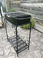 Мангал із дровницею на 9 шампурів 4мм (З ЖАРОМІЦНИМ ПОКРИТТЯМ) М9-4D, фото 9