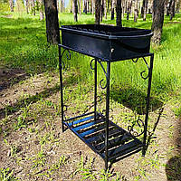 Мангал із дровницею на 9 шампурів 4мм (З ЖАРОМІЦНИМ ПОКРИТТЯМ) М9-4D, фото 2
