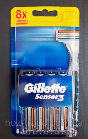 Станок для гоління + касети Gillette Sensor 3 Sensor 8 шт.