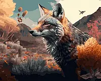 Животные картины по номерам 40х50 Картина по номерам Осенняя лиса Роспись по номерам на холсте Никитошка