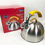 Чайник газовий красивий Magio, Чайник зі свистком для електричної плити для газової комфорки AC-85, фото 6