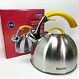 Чайник газовий красивий Magio, Чайник зі свистком для електричної плити для газової комфорки AC-85, фото 8