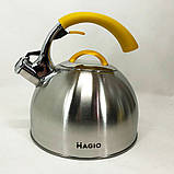 Чайник газовий красивий Magio, Чайник зі свистком для електричної плити для газової комфорки AC-85, фото 5